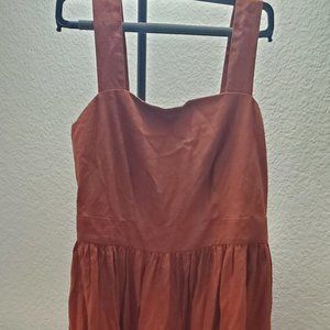 NWT Ann Taylor cinnamon sleeveless midi dress